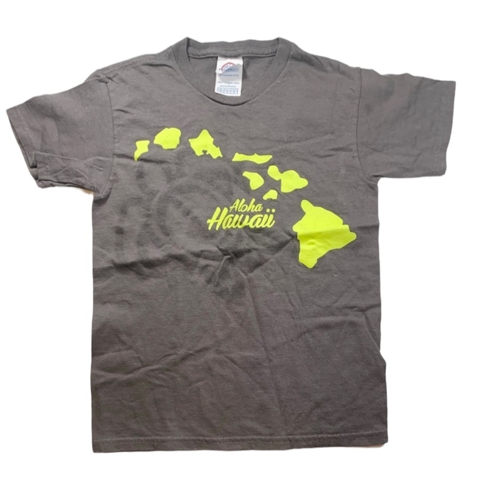 Delta Hawaii Souvenir Gray Island Boys Tee Small Vacation Holiday